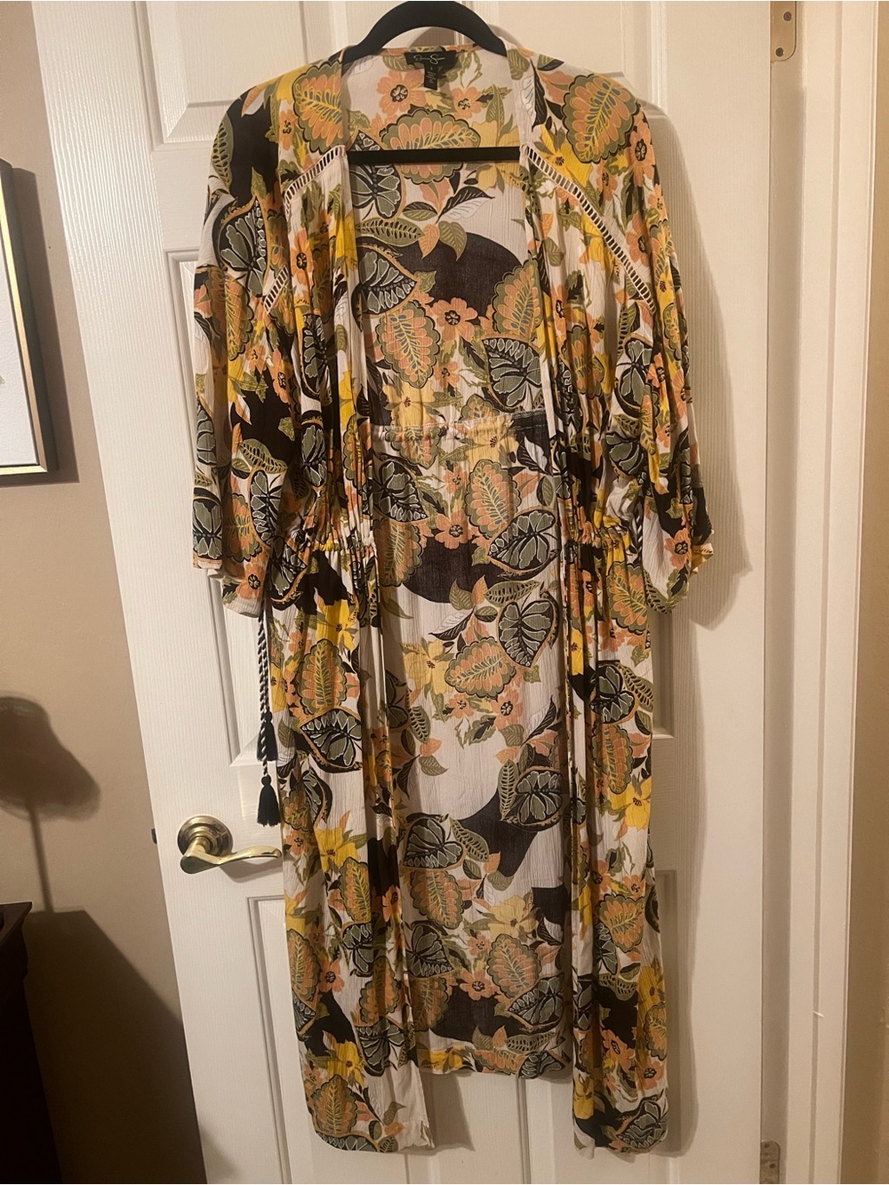 NWOT Jessica Simpson Multicolor Floral Sheer Summer Kimono Duster Cardigan Small